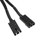 Miniatyrbillede 5 af 5: RGB Lysforlængerkabel 1 til 2 Splitterkabel 4-pin Han