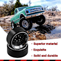Miniatyrbild 4 av 5: Hjulnavfälgar för RC Crawler Bil Axial TRX4M SCX24, Silver & Svart