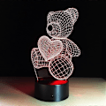 Miniatyrbild 1 av 5: 3D Optisk Illusion Lampa LED 7 Färger Touch Switch Ändra Nattlampa För Sovrum Heminredning