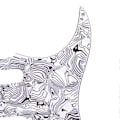 Miniatyrbild 5 av 5: Gitarrtillbehör Elgitarr Plektrumskydd Frontskydd Elgitarr Plektrumskydd Vit