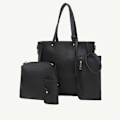 Miniatyrbillede 2 af 4: Lovevook Håndtaske Dame Skuldertaske Håndtasker Tote Taske Dame Stor Designer Elegant Skuldertaske Hank Taske Sæt Sort-sort