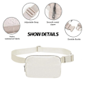Miniatyrbild 3 av 5: KXJ-Bältesväska för Kvinnor Trendiga Magväskor Crossbody Väska Midjeväska för Vandring Promenader Cykling Resor Off-white