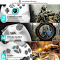 Miniatyrbild 3 av 5: Bluetooth-handkontroll för Switch/PC/iPhone/Android/Apple Arcade MFi-spel/TV/Steam, Pro trådlös spelkontroll (Vit)