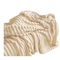 Miniatyrbillede 1 af 5: Vintertæppe Ultra-Blødt Dobbeltsidet Plys Komfort Ren Farve Maksimal Komfort Mikrofiber Super Varm Sofa Seng Kontor Lur Vintertæppe Beige L