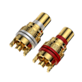 Miniatyrbillede 3 af 5: High-End Solid Kobber 24K Forgyldt Hun Jack Stik