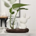 Miniatyrbild 5 av 5: B Tecknad Söt Kanin Hydroponisk Blomvas för Heminredning