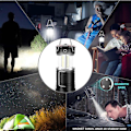 Miniatyrbillede 4 af 5: Genopladelig campinglanterne, orkanlamper, LED-lommelygte med magnetisk base til camping, vandreture i orkaner og strømafbrydelser