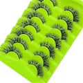 Miniatyrbild 1 av 5: 004 7 Par Ögonfransar Smink Dramatiska 3D Återanvändbara Fransar