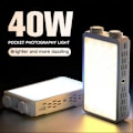 Pikkukuva 4 / 5: 40W LED-kameralamppu 2500K-9000K Kaksivärinen 4400mAh Videolamppu Kahva