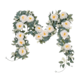 Miniatyrbillede 1 af 5: 1 stk./2 stk. kunstig blomsterranke 2 m rosenbladranke guirlande med 8 kameliablomster simuleret kameliablomststreng til fest bryllup væg Champagne 2pcs