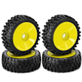 Pikkukuva 3 / 5: 4 KPL 1/8 RC Pyörän Rengas 120/112MM 1/8 RC Auto Kuorma-autolle, Keltainen