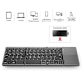 Miniatyrbild 4 av 5: Mini tri-fold trådlöst bluetooth-tangentbord för IOS Android Svart
