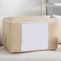 Miniatyrbillede 4 af 5: Stor Kapacitet Dyne Opbevaringspose Vandtæt Hold Orden Bagage Tøj Dynepose Husholdningsartikler Beige A
