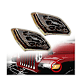 Miniatyrbild 5 av 5: Gul LED Blinkers Sidomarkering Främre Blinkers För Wrangler Jl Jt