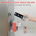 Miniatyrbild 4 av 5: Magnetisk Handskfack Dispenser Pappershanddukshållare Väggmontering Svart