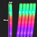 Miniatyrbild 5 av 5: LED Glow Sticks Färgglada RGB Glow Foam Sticks Cheer Tubes