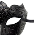 Miniatyrbild 4 av 5: 1-pack Maskeradmasker för Pojkar Karnevalsfest Ögonbindlar Svart