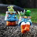 Miniatyrbild 3 av 5: Unika Jeanskjol Blomkrukor i Resin för Inomhusbruk A