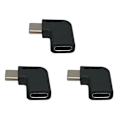 Miniatyrbild 1 av 2: 3 st USB-kontaktadapter 90 grader USB C USB Hona Telefon USB Typ C Hub Adapter USB C Micro USB Typ C Hane Hona