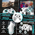 Miniatyrbild 2 av 5: Bluetooth-handkontroll för Switch/PC/iPhone/Android/Apple Arcade MFi-spel/TV/Steam, Pro trådlös spelkontroll (Vit)