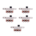 Miniatyrbillede 1 af 5: 5 stk. x On-Off 2 Position SPDT 1P2T Panel Mini Skydekontakt