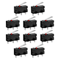 Miniatyrbillede 1 af 4: WINOMO 10 stk. AC 125V 5 Amp SPDT 1NO 1NC Kort Lige Hængselarm Mini Mikrokontakt