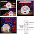 Miniatyrbillede 3 af 5: LED Stjerneklare Nattehimmel Projektor Lampe, Roterende Stjerneprojektor Natlampe Børn Blinkende Lys, Pink