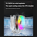 Miniatyrbild 4 av 5: GT600 Digital Display CPU Luftkylare med 1800RPM ARGB A