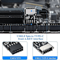 Miniatyrbild 5 av 5: USB 2.0 Frontpanel Header USB 9Pin till USB 2.0 Typ-E