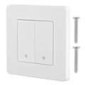 Miniatyrbild 1 av 5: Smart Ljusbrytare för Zigbee 2 Grupper Timing Dimning Omvänd Dubbel Kontroll Smart Brytarpanel AC100240V Vit