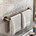 Miniatyrbillede 2 af 5: Badeværelse Sort Håndklædeholder Vægmonteret Toilet Plads Aluminium Håndklædestang Opbevaringshylde Badeværelsestilbehør