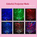 Miniatyrbillede 1 af 5: LED Stjerneklare Nattehimmel Projektor Lampe, Roterende Stjerneprojektor Natlampe Børn Blinkende Lys, Pink