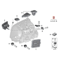 Miniatyrbild 5 av 5: 1 par Strålkastar Reparationsfäste Monteringssatser 63119477823 63119477824 för X1 X2 F39 F48 F49 2017-2022 1