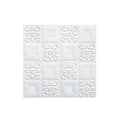 Miniatyrbild 1 av 5: JiKaiX Självhäftande Väggplattor 3D Dekorativ Panel Texturerad Självhäftande Skum Väggdekal för Badrum Kök Stänkskydd White 4.5MM