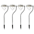 Miniatyrbild 3 av 5: 4-pack LED Färgskiftande Solcellsdiamantlampor Trädgård Gräsmatta Landskap Gångväg In Lampor