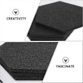 Miniatyrbild 2 av 4: 12 st DIY Hem Dekorativ Filt Board Hexagon Akustikpanel Självhäftande Väggdekal