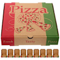 Miniatyrbild 1 av 2: 10 st Papper Pizzakartong Tom Tjockare Papper Pizzafodral 8 tum Takeout Pizzabärarlåda