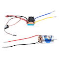Miniatyrbillede 1 af 5: 550 Børstemotor 28T & 480A Vandtæt Børstet ESC Hastighedsregulator
