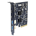 Miniatyrbild 5 av 5: PCI Express X4 till 3 Port Typ C + 2 Port USB3.2 Gen2 10Gbps Adapter