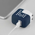 Miniatyrbild 5 av 5: Adapter Skydd Mjukt Splittersäkert Silikon Ihåligt Honungskake Skyddsfodral för Macbook Laddare Red A