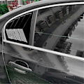 Miniatyrbild 3 av 5: Bakre Fönsterjalusi Kåpa Trim för E60 2004-2010 Blank Svart