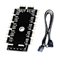 Miniatyrbild 1 av 5: Moderkort 1 till 11 5V 3 Pin PWM Kylfläkt HUB 4PIN IDE Strömförsörjning