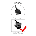 Miniatyrbillede 3 af 5: 4 stk. RGB-forlængerkabel til RGB-blæser, PC LED-strip