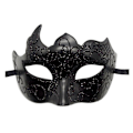 Miniatyrbild 1 av 5: 1-pack Maskeradmasker för Pojkar Karnevalsfest Ögonbindlar Svart
