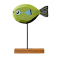 Miniatyrbillede 1 af 5: Træfisk Statue Nordisk Boligindretning Fisk Skulptur Ornamenter E