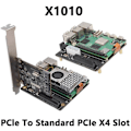 Miniatyrbillede 2 af 5: X1010 PCIe FFC-stik til standard PCIe X4-slot udvidelseskort til 5