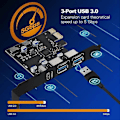 Miniatyrbild 5 av 5: USB PCIE-kort 18W Power Delivery, PCI Express 3 Portar