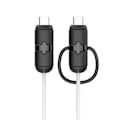 Pikkukuva 1 / 5: 2 kpl Silikoninen Latauskaapelin Suojakotelo Murtumaton Datalinjan Johdon Suoja Käämisuojus Kaapelin Kääre Yhteensopiva Iphone Androidille Typelle Black Type-C