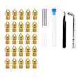 Miniatyrbillede 1 af 5: 25 stk. MK8 dyser 0,4 mm, 3D-printer messingdyser, 3 dyse