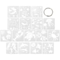 Pikkukuva 2 / 4: 16 kpl Kakku Stencil Kakun Koristelu Stencil Merieläimet Piirustus Stencilit Merieläinten Stencilit Meripiirustus Stencil